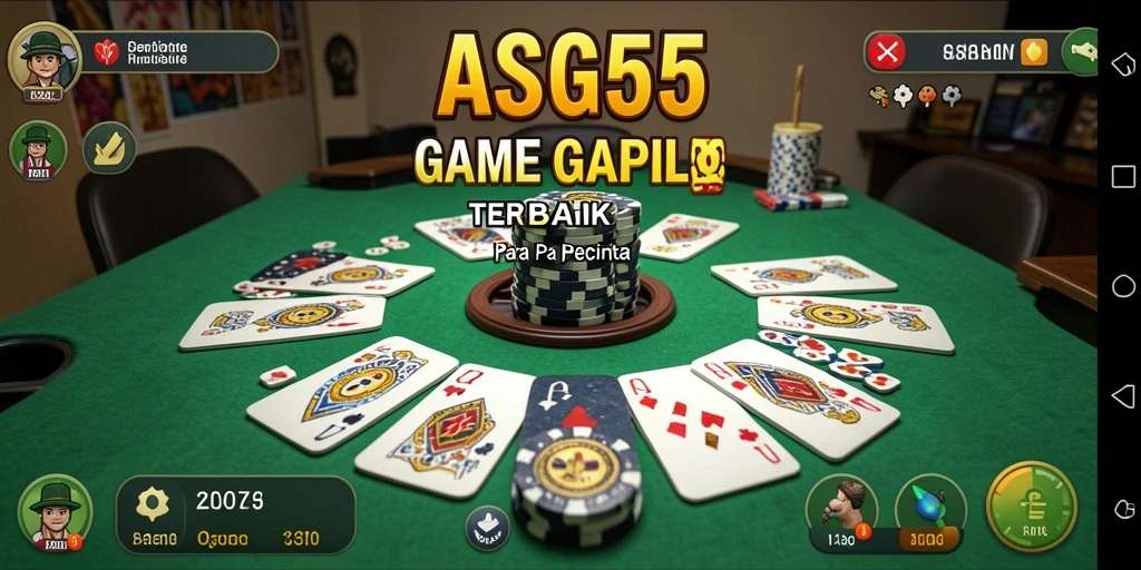 Tampilan gameplay seru dalam ASG55, permainan Gaple yang mengasyikkan.