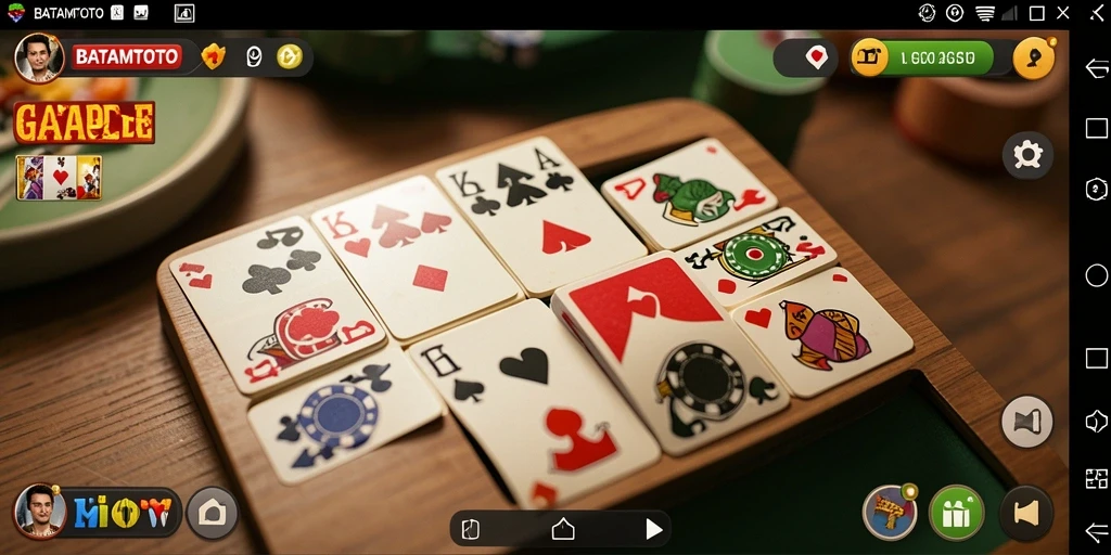 Tampilan gameplay seru dari permainan Gaple di BATAMTOTO.