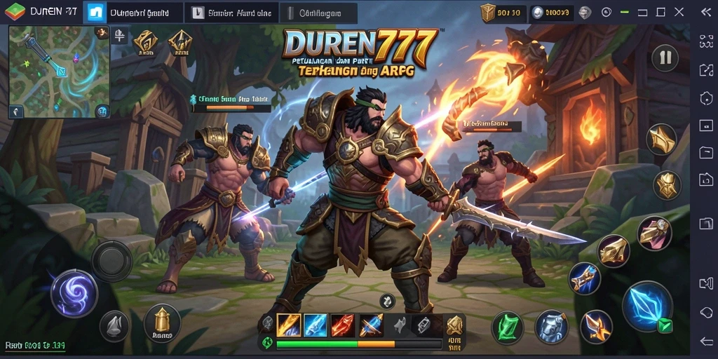 Gameplay seru DUREN777 dengan aksi pertarungan mendebarkan.