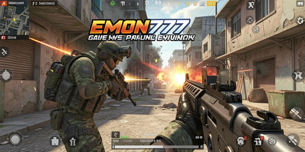 Tampilan gameplay EMON777 yang mendebarkan dan penuh aksi.