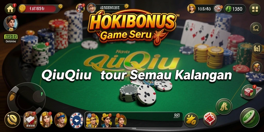 Tangkapan layar HOKIBONUS menunjukkan aksi seru permainan QiuQiu.