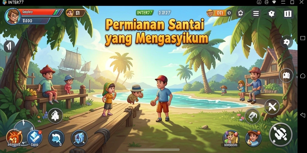 Tampilan gameplay utama INTER77 yang menggambarkan keseruan bermain.