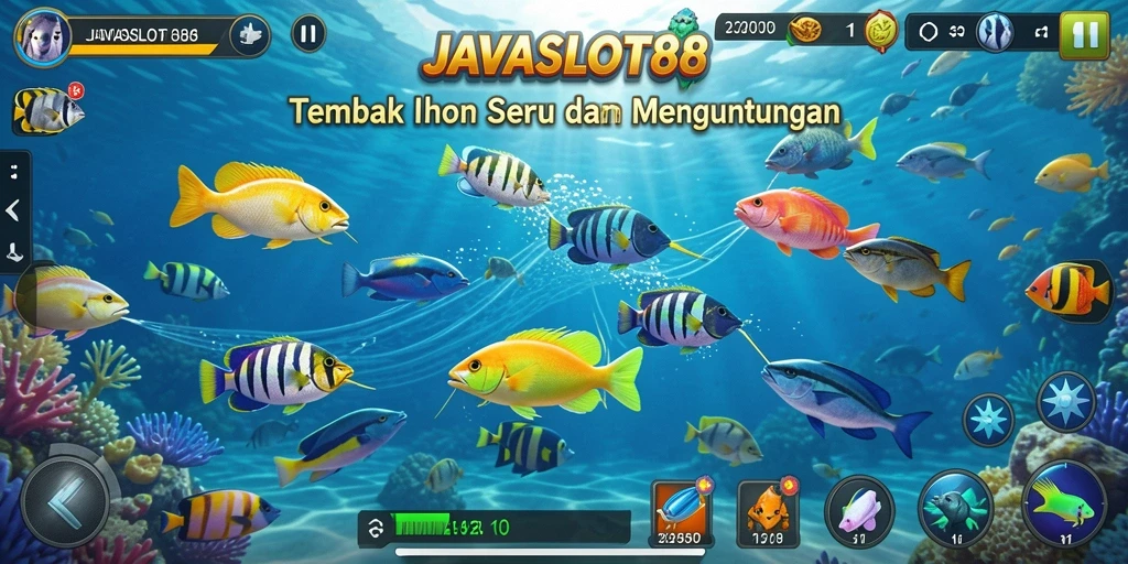 Gameplay seru Tembak Ikan di JAVASLOT88.