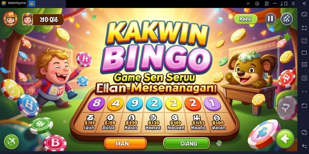 Tampilan gameplay KAKWIN dengan kartu Bingo yang menarik.