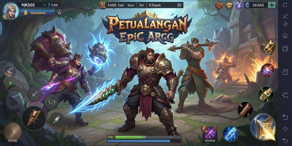 Tampilan gameplay NK666 dengan aksi petualangan yang seru.