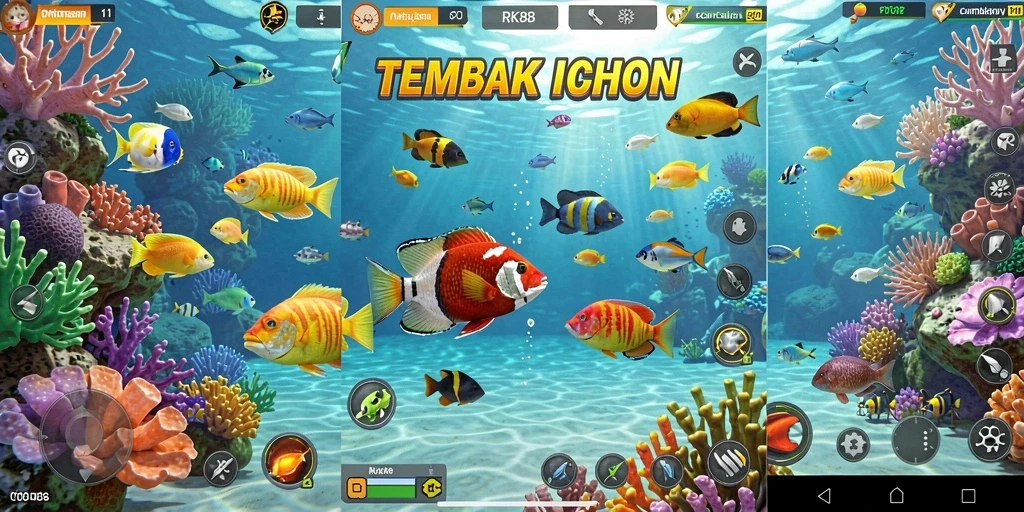 Screenshot menampilkan aksi menembak ikan yang mendebarkan di RK88.
