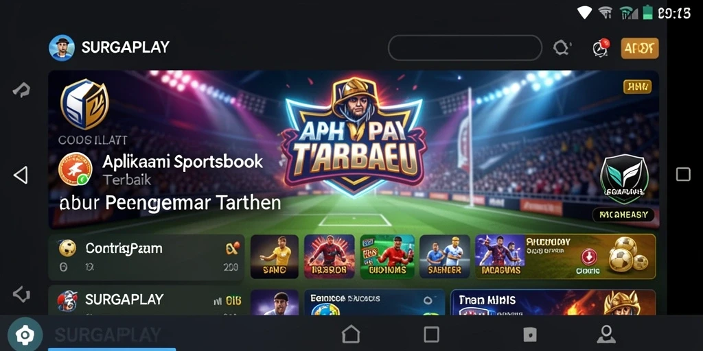 Tampilan utama SURGAPLAY yang interaktif dan menarik untuk taruhan olahraga.