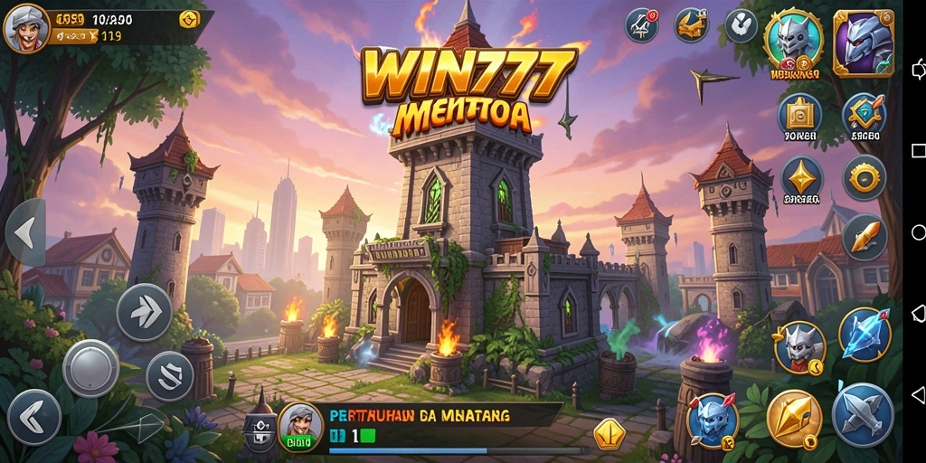 Tangkapan layar menampilkan aksi seru permainan Tower Defense.
