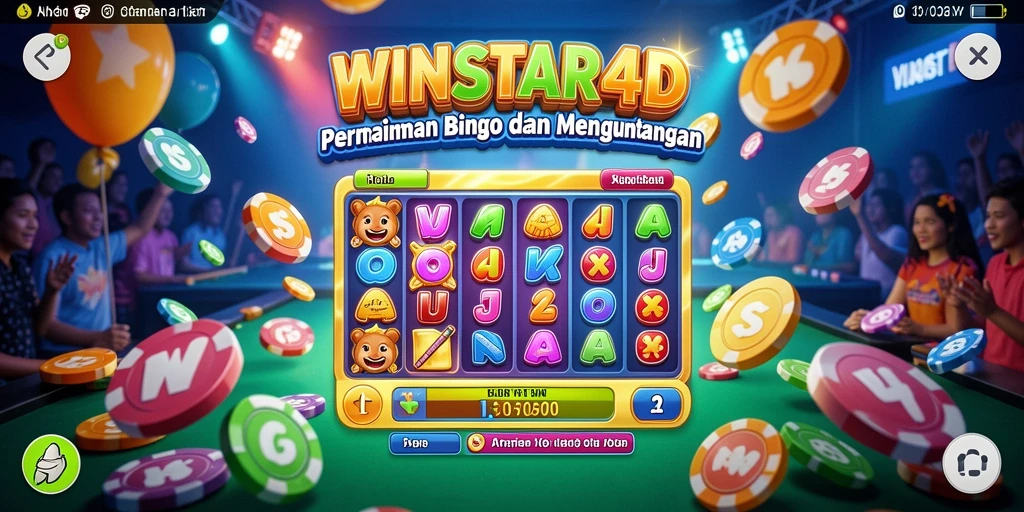 Tampilan gameplay WINSTAR4D yang menarik dalam permainan Bingo.