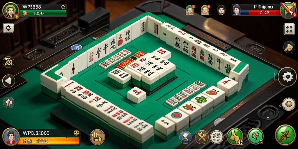 Gameplay WP888 yang seru dengan grafis Mahjong yang menarik.